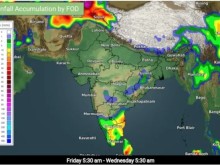 Image: India daily weather forecast latest February 21 Scattered to fairly widespread rainfall snowfall with isolated thunderstorms lightning and hail
