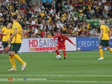 Image: Australia vs Vietnam reside: The house group opened the scoring with a header from near the wall