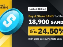 Image: $SAND Staking Special: Enjoy Up to 24.50% APY and Share 18,900 SAND in Rewards!
