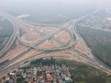 Image: Intersection between Belt Road No.3 and Hanoi-Hai Phong Expressway before opening to traffic