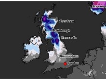 Image: UK and Europe weather forecast latest January 9 Heavy rain wet and snowy conditions to cover Europe as Storm Filomena batters