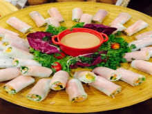 Image: Easy to follow recipe of rolled Pho with salmon salt lime filling