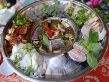 Image: Back to the land, U Minh Ha enjoyed fish sauce. Just looking at the vegetables made me crave