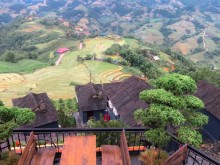 Image: Locating the coordinates of The Mong Village, the resort has a peaceful view of Sapa