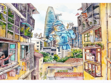 Image: Heartwarming Drawings of Saigon in Lockdown Days Raises Funds For Poor Workers