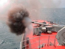 Image: Vietnamese Warships Practice Shooting Artillery and Machine Guns in Army Games