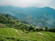 Image: The peaceful, picturesque scene in the village in Ha Giang
