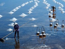 Image: Hon Khoi salt field in Nha Trang – simple beauty in a peaceful fishing village