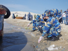 Image: Local, foreign volunteers fan out on beaches to clean up waste