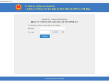 Image: Lookup the quickest and most correct rating for the tenth grade entrance examination in Thanh Hoa