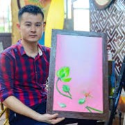 Unique Lotus Leaf Paintings Created by Thanh Hoa Artist