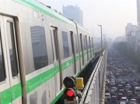 Image: Another metro line in Hanoi conducts trial run