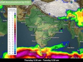 Image: India weather forecast latest January 15 Scattered Rains thunderstorms in Tamil Nadu Kerala while isolated showers to cover Karnataka Andhra