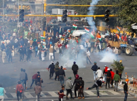Image: India blocks Internet after deadly violence of farmers protest at New Delhi