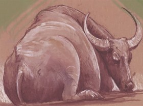 Image: The buffalo is no longer toiling