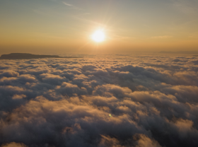 Image: Beauty of cherry blossoms in seas of clouds in Mang Den town