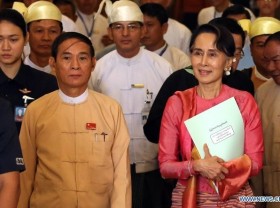 Image: Myanmar gov't leaders detained by military, state-run radio, television channel cut off