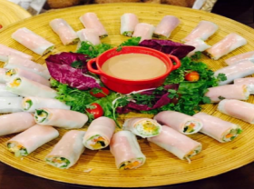 Image: Easy to follow recipe of rolled Pho with salmon salt lime filling