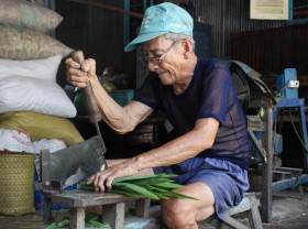 Image: 40 years man looking for medicinal plants to give to his people