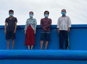 Image: Four Vietnamese citizens enter Phu Quoc from Cambodia illegally