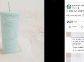 Image: Stunned: The Saigonese at 6 am lined up in front of the Starbucks gate to “hunt” for a blue glass for 25$, after 4 hours of resale, the price RATE 4 TIME!