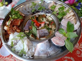 Image: Back to the land, U Minh Ha enjoyed fish sauce. Just looking at the vegetables made me crave