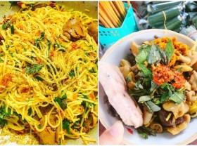 Image: Bún nghệ xào lòng, a unique dish of Huế