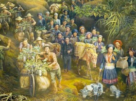 Image: Gigantic mural painting depicts Điện Biên Phủ Victory