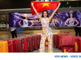 Image: Khanh Van departs for Miss Universe 2021 pageant in US