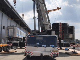 Image: Second three- carriage train installed on Long Binh Depot railway