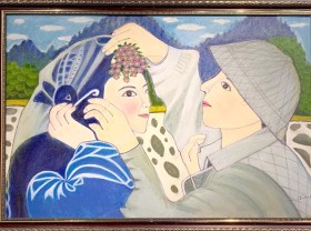 Image: Retired teacher debuts paintings