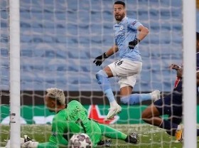 Image: Football: Mahrez double fires Man City into Champions League final