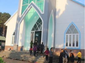Image: Plei Mo Nu Protestant Church a familiar destination of parishioners every weekend