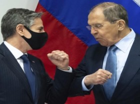 Image: Top US and Russian diplomats hold first high level meeting of Biden s presidency
