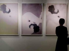 Image: Artist offers a new take on nude silk painting
