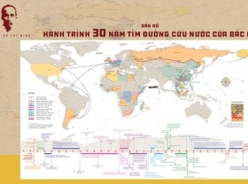 Image: Map on President Hồ’ s 30-year national salvation journey released