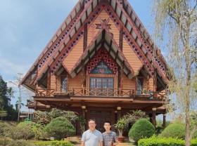 Image: The half-century synagogue has the same architecture as the communal house in the Central Highlands