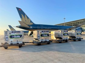 Image: 600,000 additional AstraZeneca vaccine doses donated by Japan arrive in Vietnam