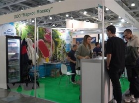 Image: Vietnamese aquatic products, fruits introduced at food exhibition in Russia