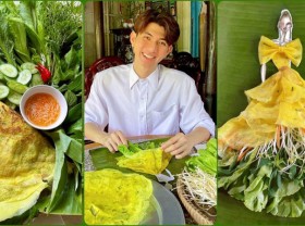 Image: Vietnamese designer creates appetizing dresses out of traditional desserts