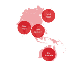 Image: Vietnamese top region in streaming YouTube on TV