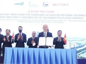 Image: Vietnamese, British firms shake hands in developing Binh Duong smart city