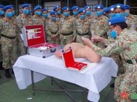 Image: Additional training for level-2 field hospital No.4 opens
