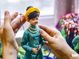 Image: Draped in brocade: Hanoi artist glams up dolls with traditional Vietnamese attire