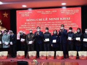 Image: Deputy PM Le Minh Khai presents Tet gifts to Son La people