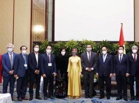 Image: Vietnamese President receives leading Singaporean firms in innovation