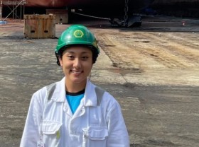 Image: The only female engineer on the ocean liner