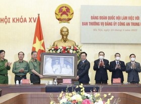 Image: NA leader works with Central Public Security Party Committee on law-building activities