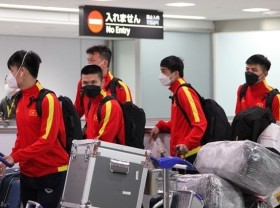 Image: All Vietnamese players tested negative to SARS-CoV-2 upon arrival in Japan