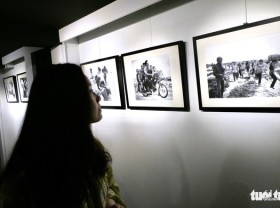 Image: Nick Ut's iconic 'Napalm Girl' photograph on display in Ho Chi Minh City